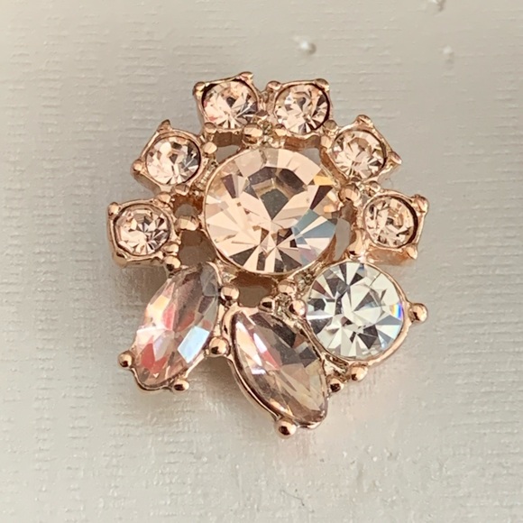 MARCHESA Earrings Rose Gold-tone Crystal Cluster LAST ONE!! - Picture 3 of 6